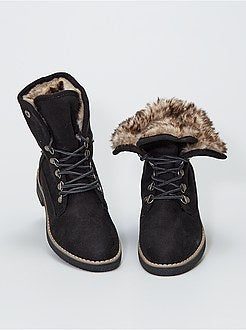 Botins em camurça sintética forrados - Kiabi