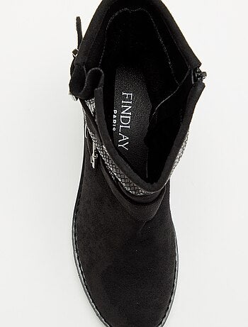 Botins em imitação de pele