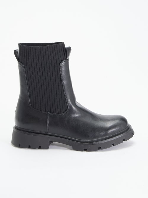 Botins em imitação de pele - Kiabi Botins em imitação de pele - Kiabi
