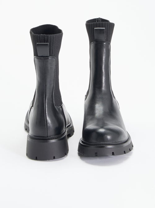 Botins em imitação de pele - Kiabi Botins em imitação de pele - Kiabi