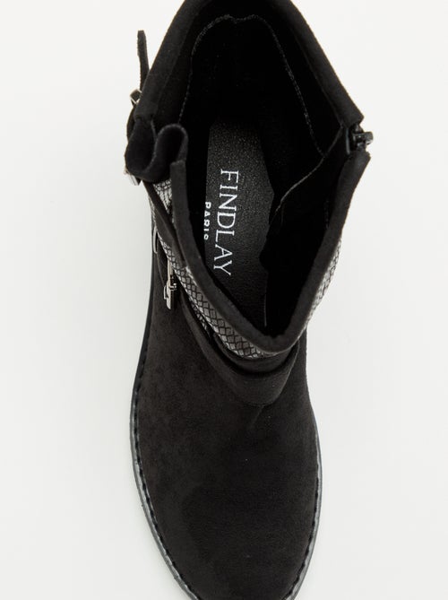 Botins em imitação de pele - Kiabi