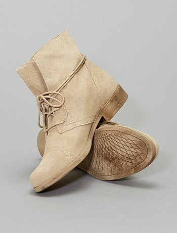 Botins em pele - Kiabi