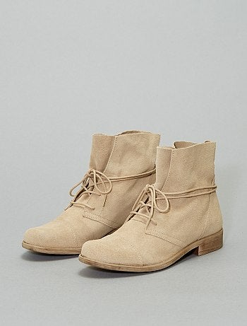 Botins em pele - Kiabi