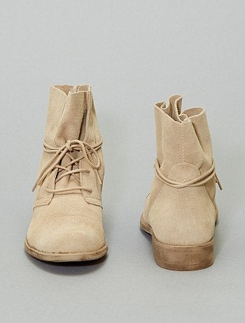 Botins em pele - Kiabi