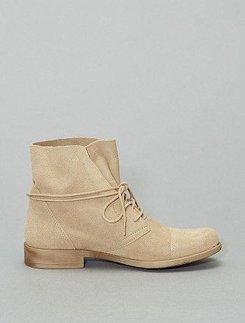 Botins em pele - Kiabi