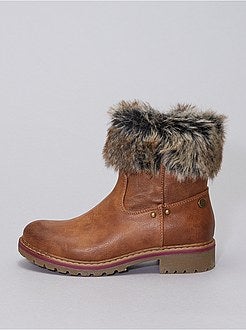 Botins em pele sintética - Kiabi