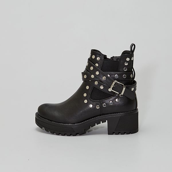 LION OF PORCHES Mulher Botins em Pele Preto | Marques Soares