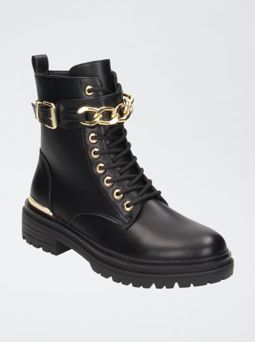 Botins estilo militar - Kiabi