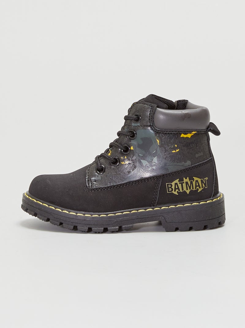 Botins estilo montanha  - 'Batman' Preto - Kiabi