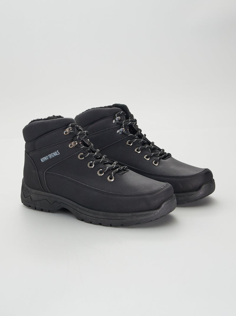 Botins estilo montanha PRETO - Kiabi