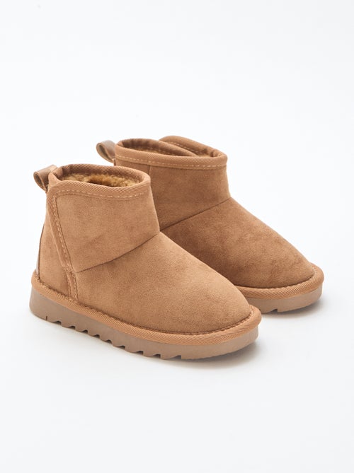 Botins estilo sueco em nobuck - Kiabi