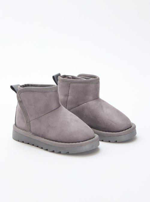 Botins estilo sueco em nobuck - Kiabi