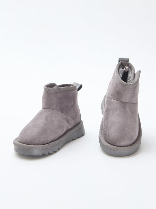 Botins estilo sueco em nobuck - Kiabi