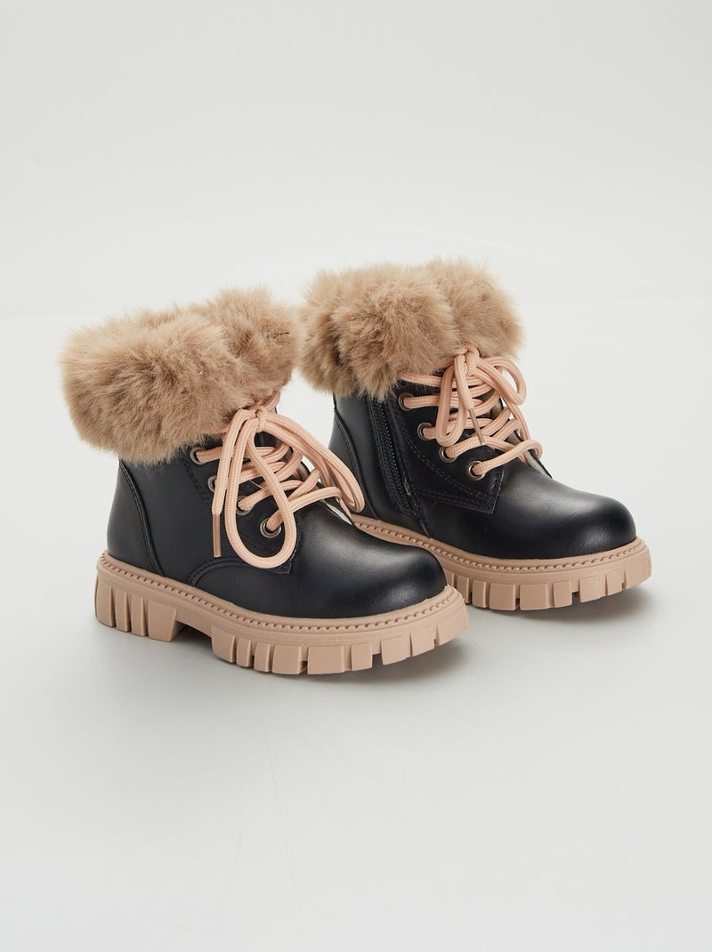 Botins forrados PRETO - Kiabi