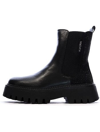 Botins pretos kaporal crissy para mulher
