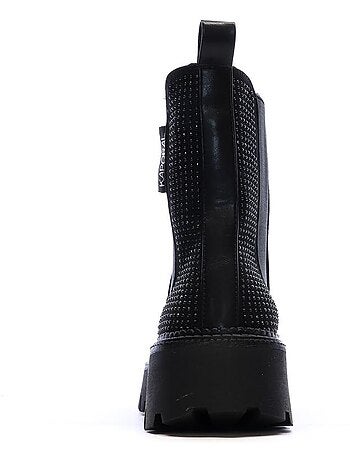 Botins pretos kaporal crissy para mulher