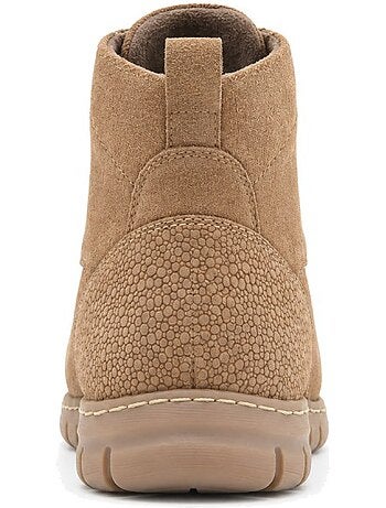 Botins rasos couro natural purapiel