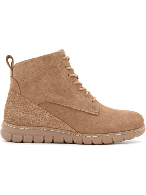 Botins rasos couro natural purapiel - Kiabi