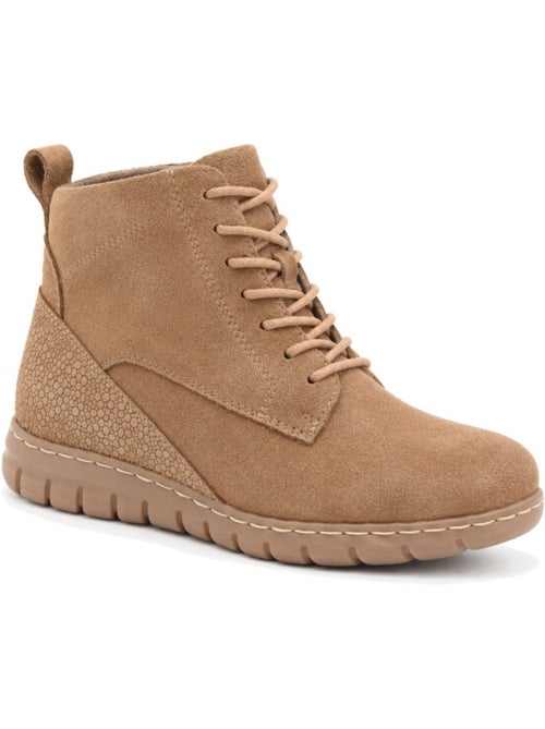Botins rasos couro natural purapiel - Kiabi