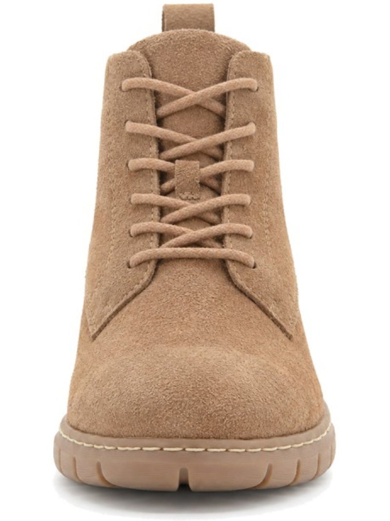 Botins rasos couro natural purapiel Castanho - Kiabi