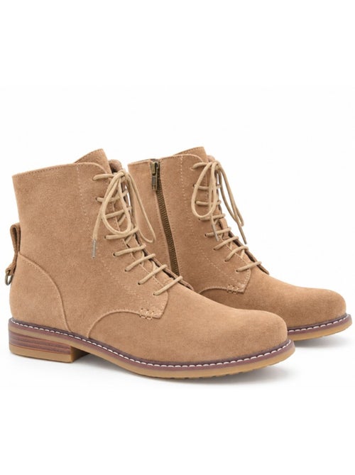 Botins rasos couro natural purapiel - Kiabi Botins rasos couro natural purapiel - Kiabi