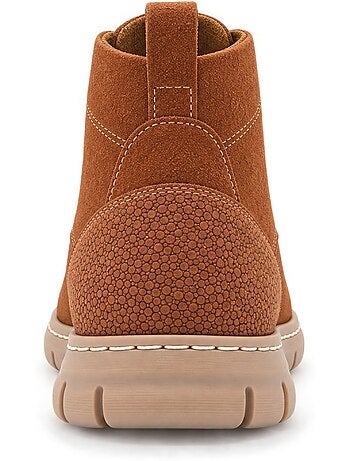 Botins rasos couro natural purapiel