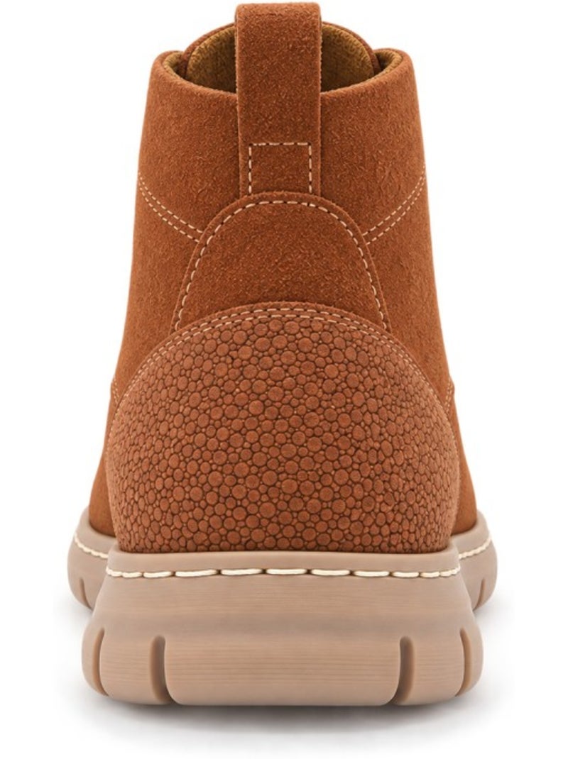 Botins rasos couro natural purapiel Castanho - Kiabi