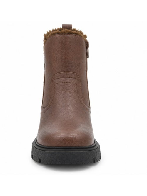 Botins rasos couro natural purapiel - Kiabi Botins rasos couro natural purapiel - Kiabi
