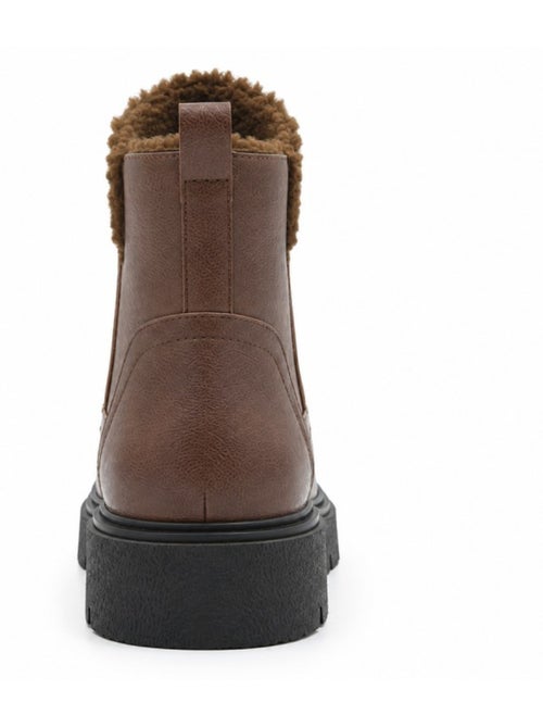 Botins rasos couro natural purapiel - Kiabi Botins rasos couro natural purapiel - Kiabi