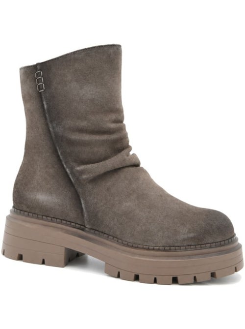 Botins rasos couro natural purapiel - Kiabi Botins rasos couro natural purapiel - Kiabi