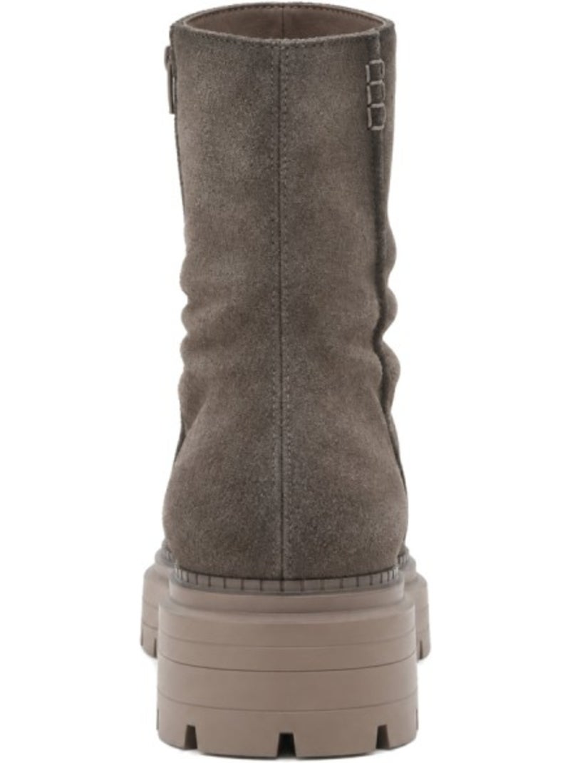Botins rasos couro natural purapiel Cinza - Kiabi