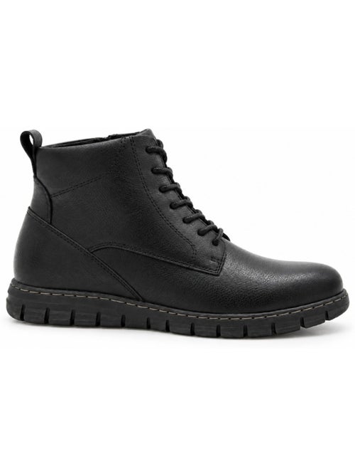 Botins rasos couro natural purapiel - Kiabi