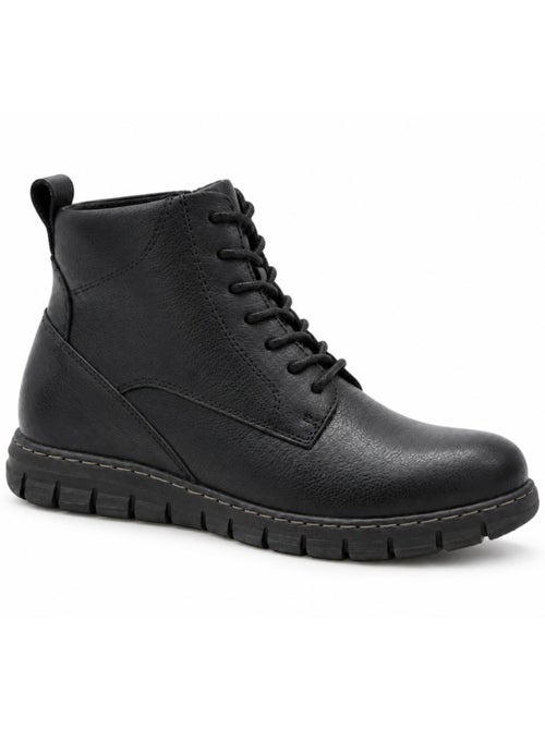 Botins rasos couro natural purapiel - Kiabi