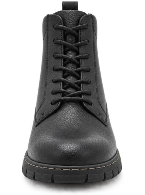 Botins rasos couro natural purapiel - Kiabi