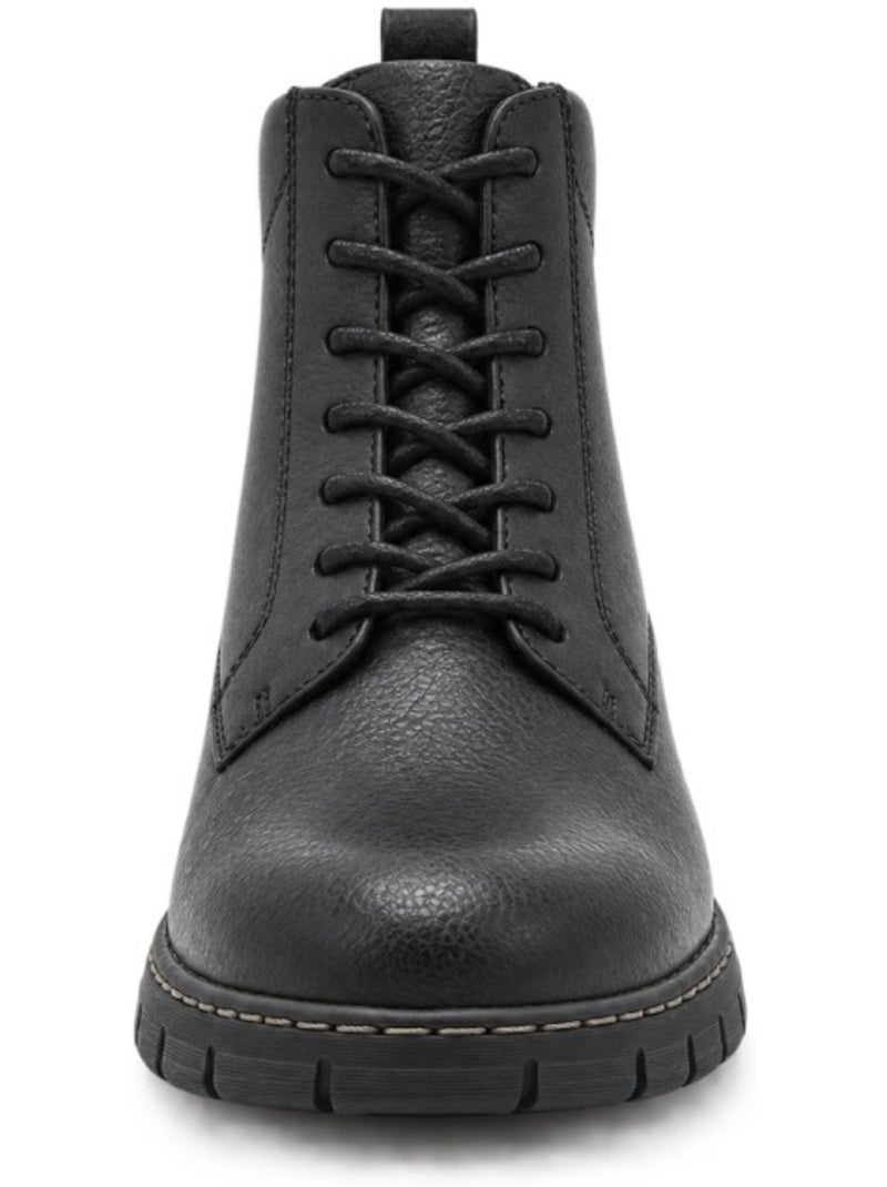 Botins rasos couro natural purapiel Preto - Kiabi