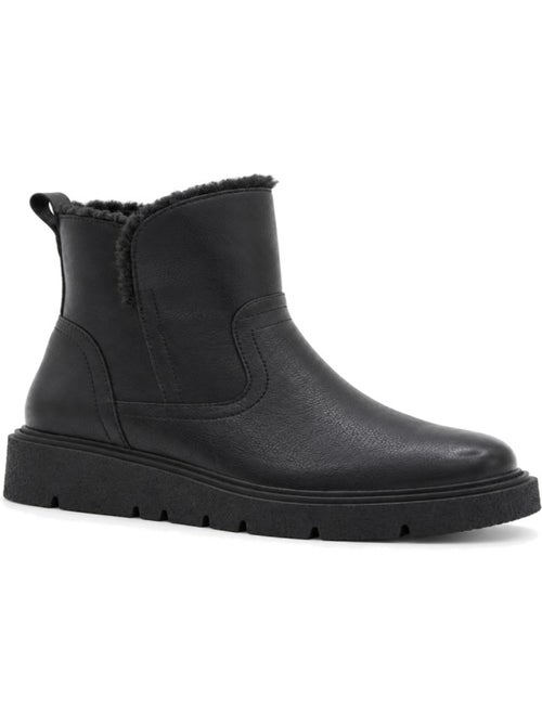 Botins rasos couro natural purapiel - Kiabi