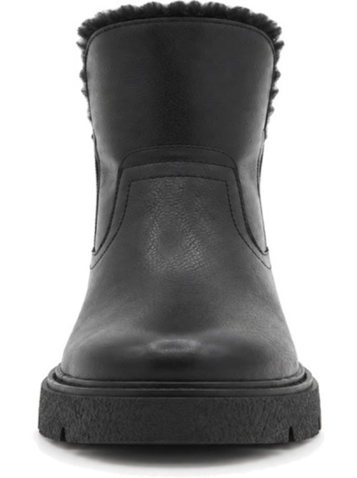 Botins rasos couro natural purapiel - Kiabi