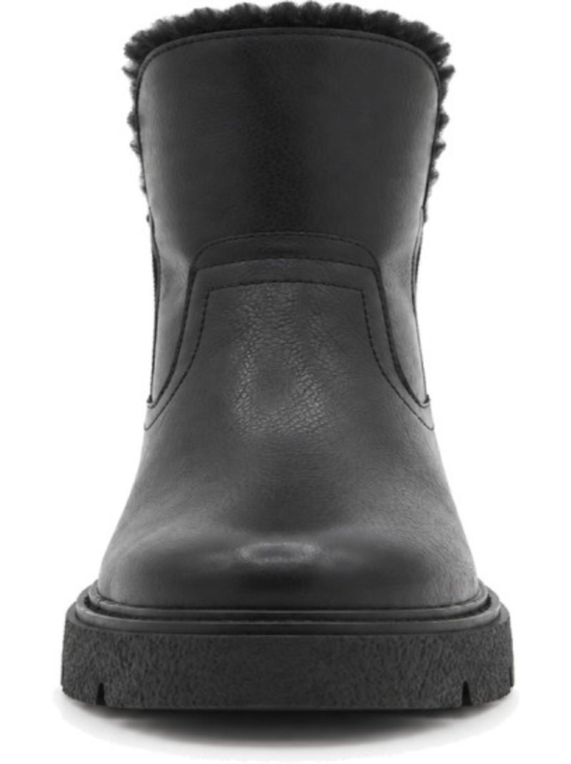 Botins rasos couro natural purapiel Preto - Kiabi