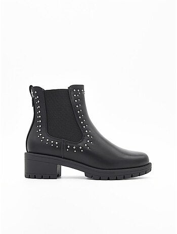 Botins rasos material sintético montevita