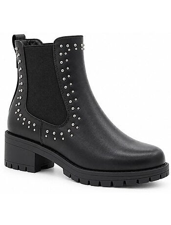 Botins rasos material sintético montevita