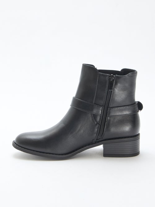 Botins rock em material sintético - Kiabi