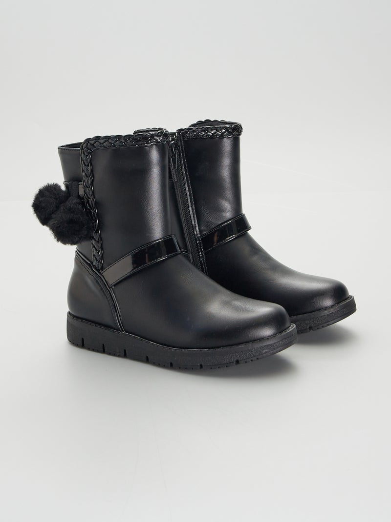 Botins subidos PRETO - Kiabi