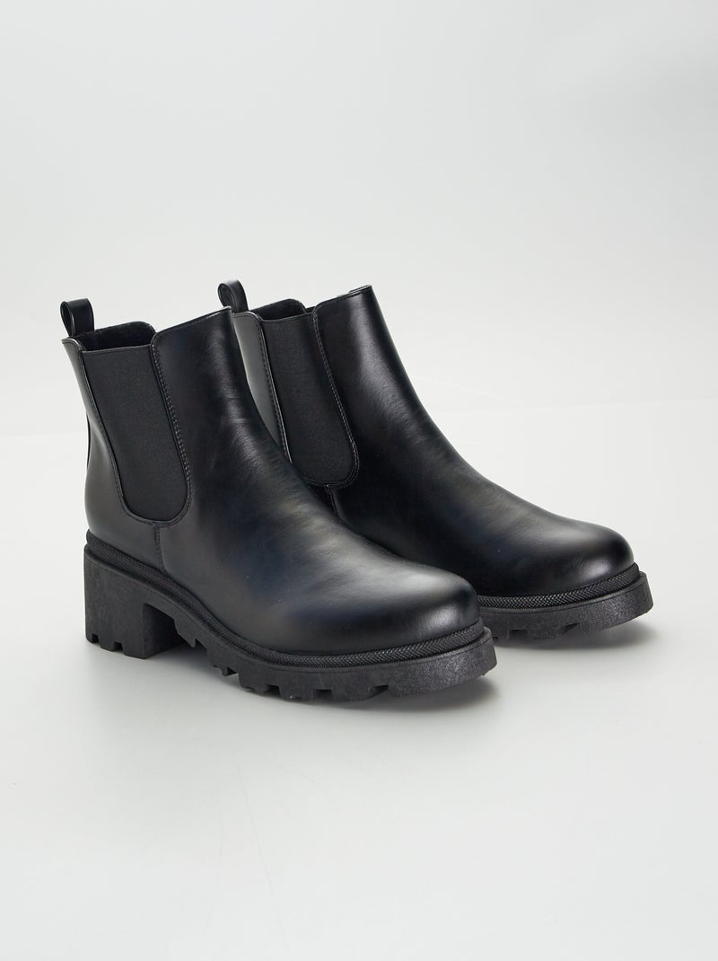 Botins tipo chelsea PRETO - Kiabi