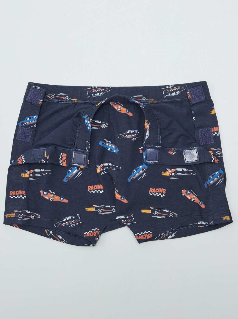 Boxer com fechos de velcro - coleção fácil de vestir AZUL - Kiabi