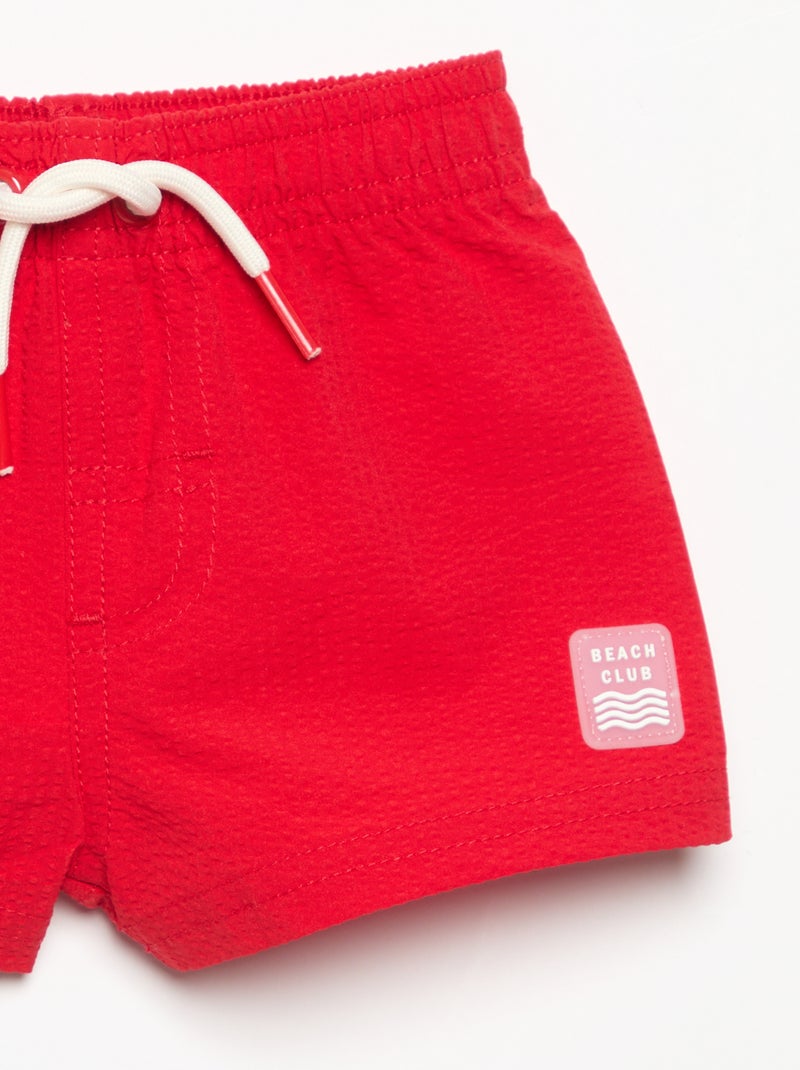 Boxer de banho liso Vermelho - Kiabi