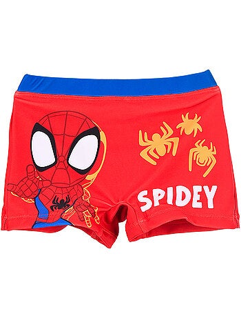 Boxer de banho spidey vermelho menino | licença oficial