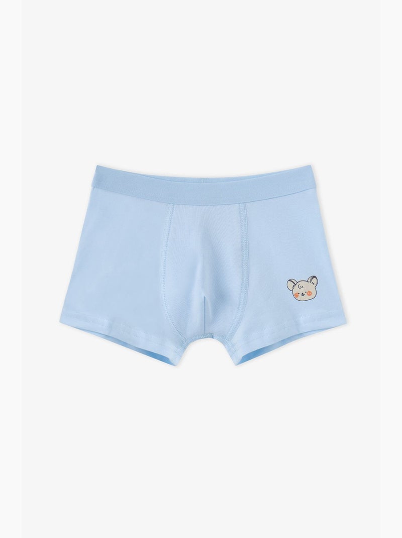 Boxer infantil cute animals de algodão penti Azul-céu - Kiabi
