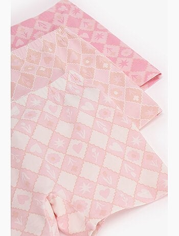 Boxer infantil princess print com padrão de estrelas penti