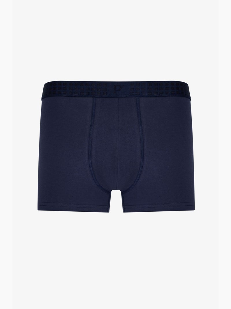 Boxer masculino aos quadrados penti Azul Caqui - Kiabi