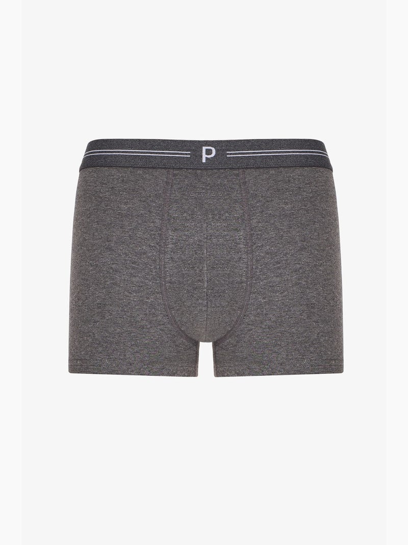 Boxer masculino às riscas penti Preto Azul Cinza - Kiabi